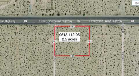 2.5 Acres On Hwy 62 Near Hendy'S Road, 29 Palms, CA 92277