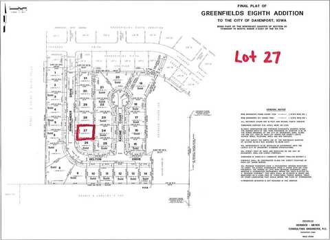 Lot 27 RHINELANDER Drive, Davenport, IA 52804