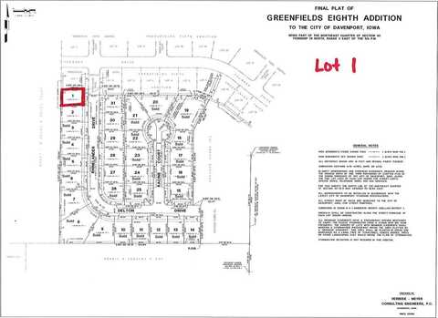 Lot 1 RHINELANDER Drive, Davenport, IA 52804