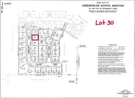 Lot 30 RHINELANDER Drive, Davenport, IA 52804