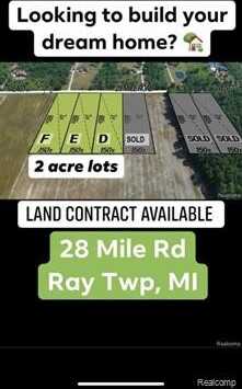 00000 Lot F 28 Mile Road, Ray, MI 48096