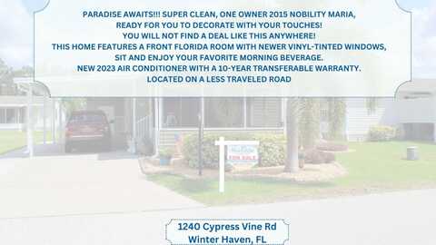 1240 Cypress Vine Rd, Winter Haven, FL 33881