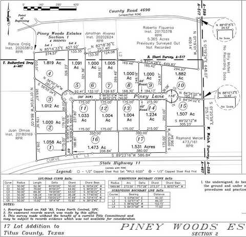 0 Piney Lane Lot 1, Pittsburg, TX 75455