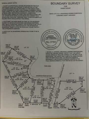 Lot 15-19 Whispering Springs Subdivision, Higden, AR 72067