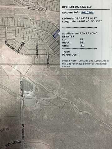 Rio Rancho Estates Lots 52,53, Rio Rancho, NM 87124