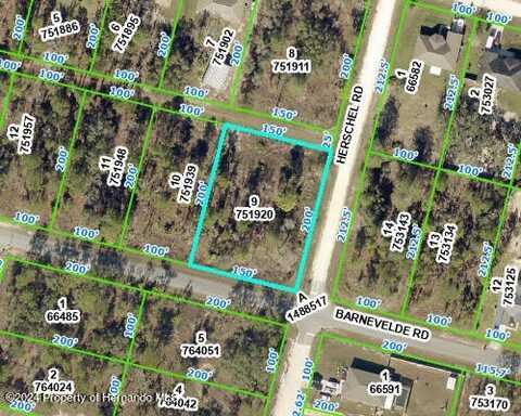 Lot 9 HERSCHEL Road, Weeki Wachee, FL 34614