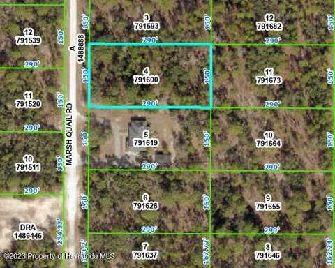 Lot 4 MARSH QUAIL Road, Weeki Wachee, FL 34614