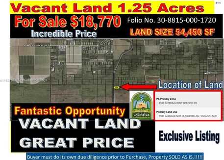 LAND HOMESTEAD, Homestead, FL 33034