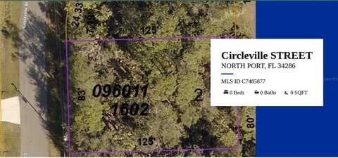 LOT 2 CIRCLEVILLE STREET, NORTH PORT, FL 34286