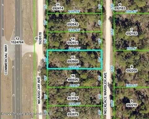 Lot 15 NICASIO JAY, WEEKI WACHEE, FL 34614