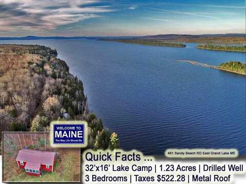 461 Sandy Beach Road, Danforth, ME 04424