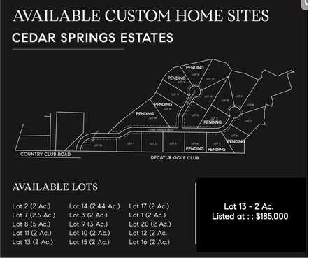 Lot 13 Big Cedar Court, Decatur, TX 76234