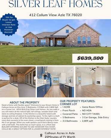 412 COLLUM, Azle, TX 76020