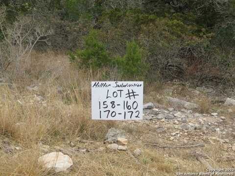 Lot 158-160 & HILLTOP CIRCLE, Lakehills, TX 78063