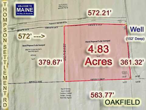 Lot B Off Thompson Settlement Road, Oakfield, ME 04763