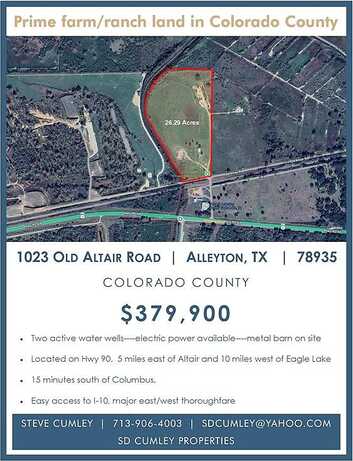 Old Altair Road, Alleyton, TX 78935