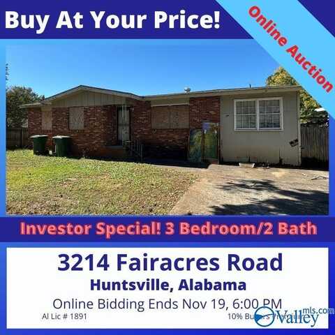 3214 Fairacres Road, Huntsville, AL 35805