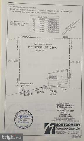 Lot 286A TIMBER RIDGE TRAIL, WINCHESTER, VA 22602