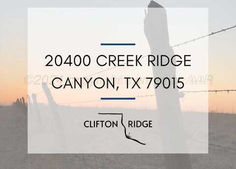 20400 Creek Ridge, Canyon, TX 79015