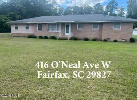 416 O'Neal Avenue W, Fairfax, SC 29827