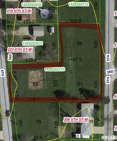 Lot 81,82,84 W 5TH Street, Andalusia, IL 61232