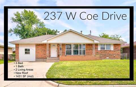 237 W Coe Drive, Midwest City, OK 73110