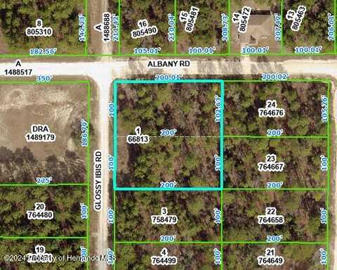 ALBANY Road lot: 1, 2, Weeki Wachee, FL 34614