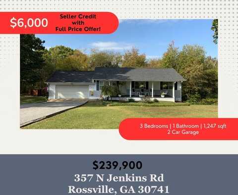 357 N Jenkins Road, Rossville, GA 30741