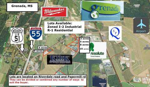 0 Riverdale and Papermill Road, Grenada, MS 38901