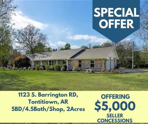 1123 S Barrington RD, Tontitown, AR 72762