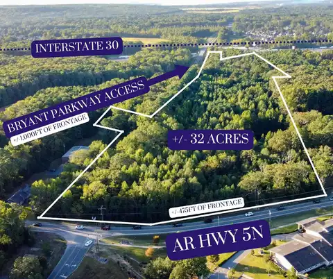 32-acres Bryant Parkway, I 30 and Hwy 5, Bryant, AR 72022