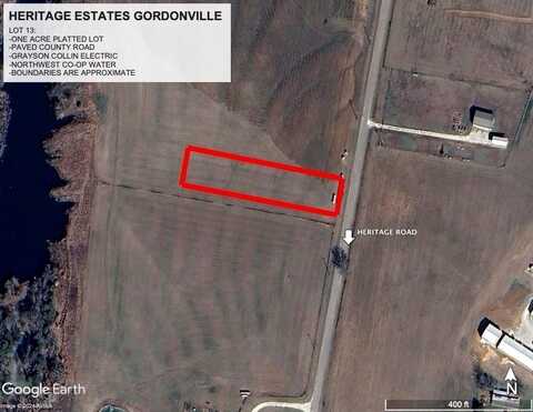 Lot 1.13 HERITAGE, Gordonville, TX 76245