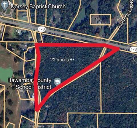 22 ac Hwy 178, Mantachie, MS 38855