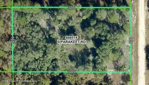 Lot 10 PARAKEET Road, Weeki Wachee, FL 34614