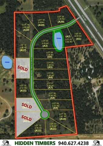 107 (lot A1) Hidden Timbers Drive, Alvord, TX 76225