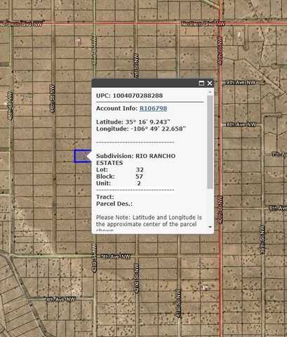 0 43rd Street NW, Rio Rancho, NM 87124