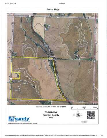 170.39 Net Taxable Acres, Fremont County, IA, Shenandoah, IA 51601