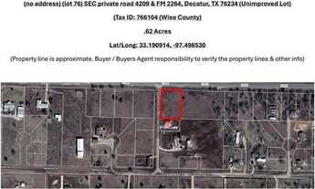 Lot 76 private road 4209 & FM 2264, Decatur, TX 76234