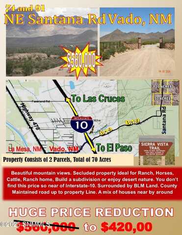 74,91 Santana Rd, Vado, NM 88072