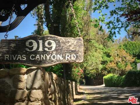 919 Rivas Canyon Rd, Pacific Palisades, CA 90272