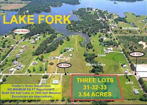Lots 31-33 Private Road 5986, Yantis, TX 75497