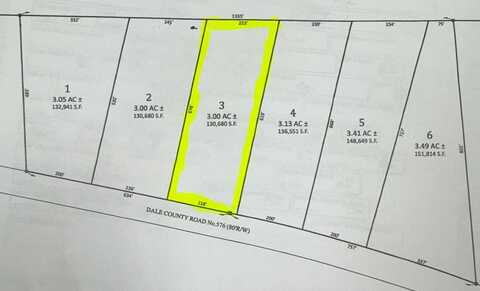 Lot 3 Dale County Rd 576, Headland, AL 36345