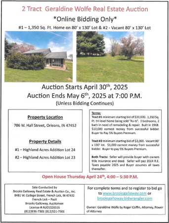 706 W Hall Street, Orleans, IN 47452