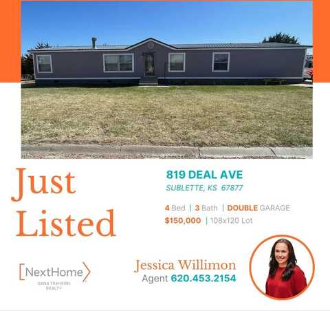 819 Deal Avenue, Sublette, KS 67877