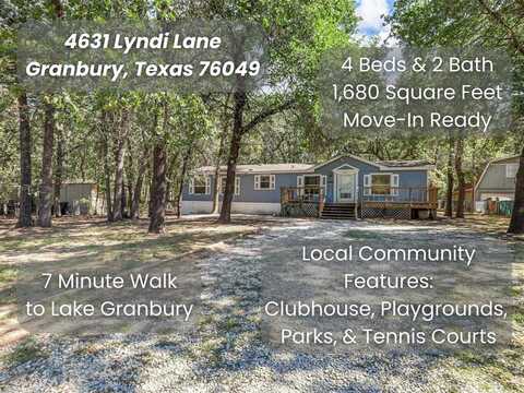 4631 Lyndi Lane, Granbury, TX 76049