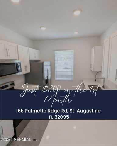 166 PALMETTO RIDGE Road, Saint Augustine, FL 32095