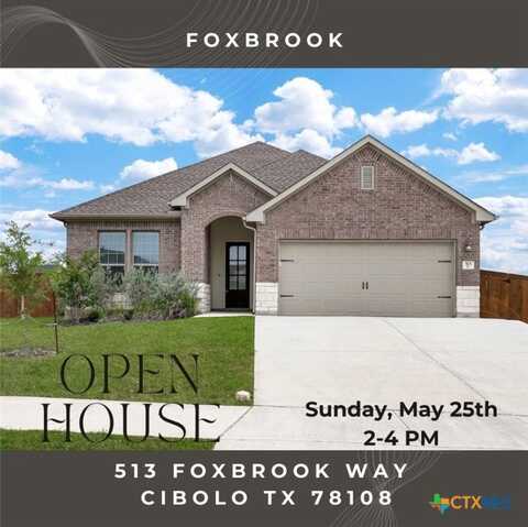 513 Foxbrook Way, Cibolo, TX 78108