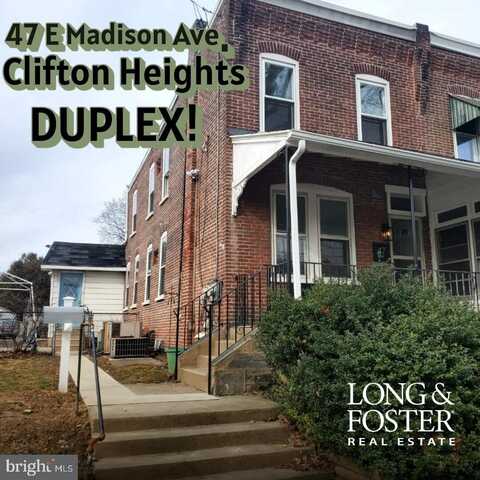 47 E MADISON AVE, CLIFTON HEIGHTS, PA 19018