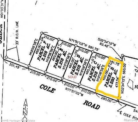 Lot "B" Cole Rd E Cole Road, Bancroft, MI 48414