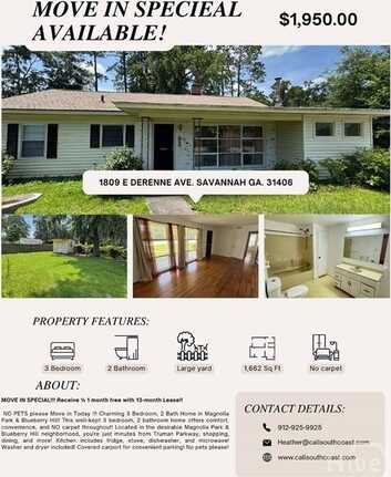 1809 E De Renne Avenue, Savannah, GA 31406